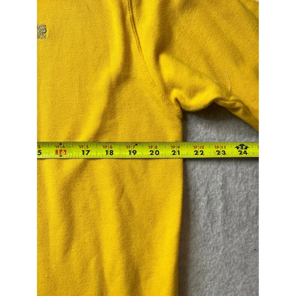Chaps Ralph Lauren Mens Yellow Long Sleeve Crewneck T Shirt Cotton Size M‎ VTG